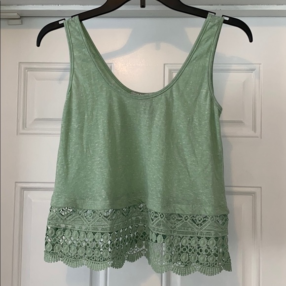 American Rag Tops - American Rag Cie Mint Color Crop Top